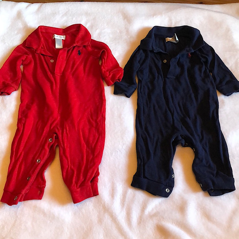 Ralph Lauren onesie Long sleeve shirts in size 6M